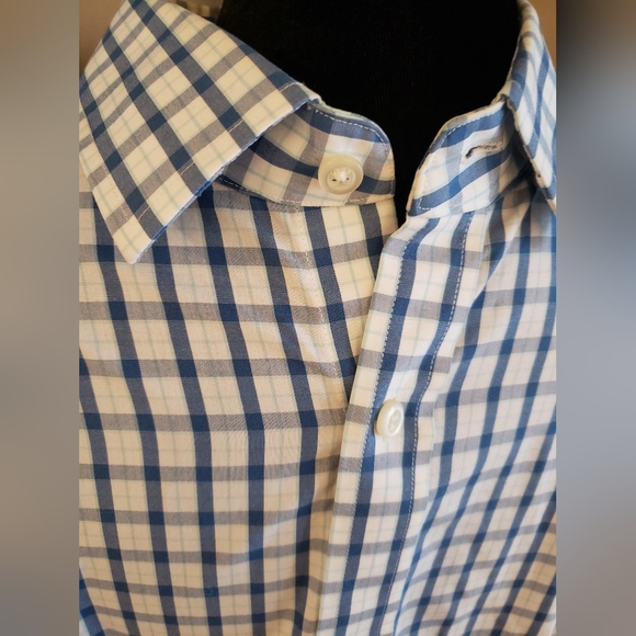 Banana Republic Other - Banana Republic Blue and White Checkered Dress Shirt - L